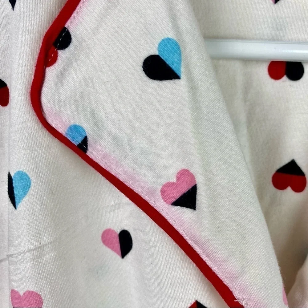 Mae White Pink hearts Valentine’s Day Pajama set size S